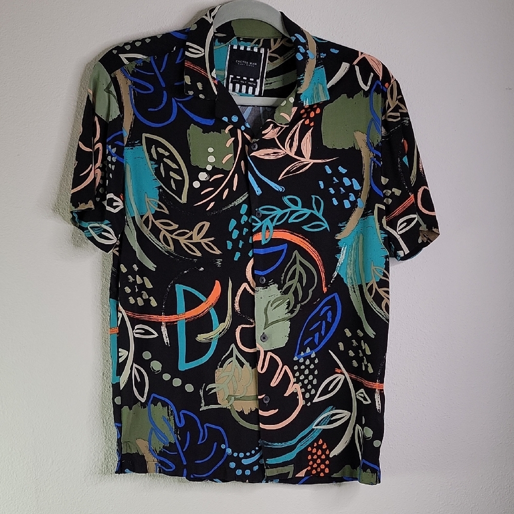Cactus Man By Ricky Singh - Casual Button Down Shirt - Small